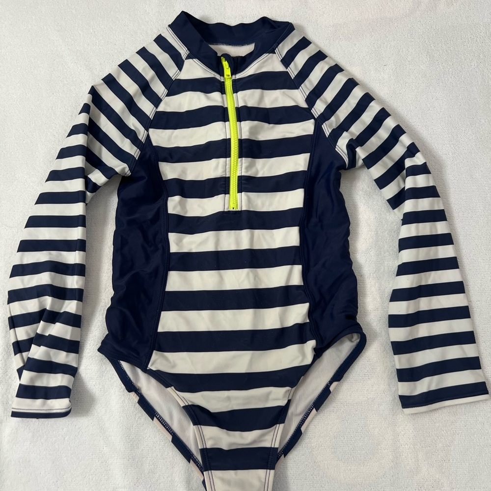 Young Living Blue and White Rashguard Swimwear